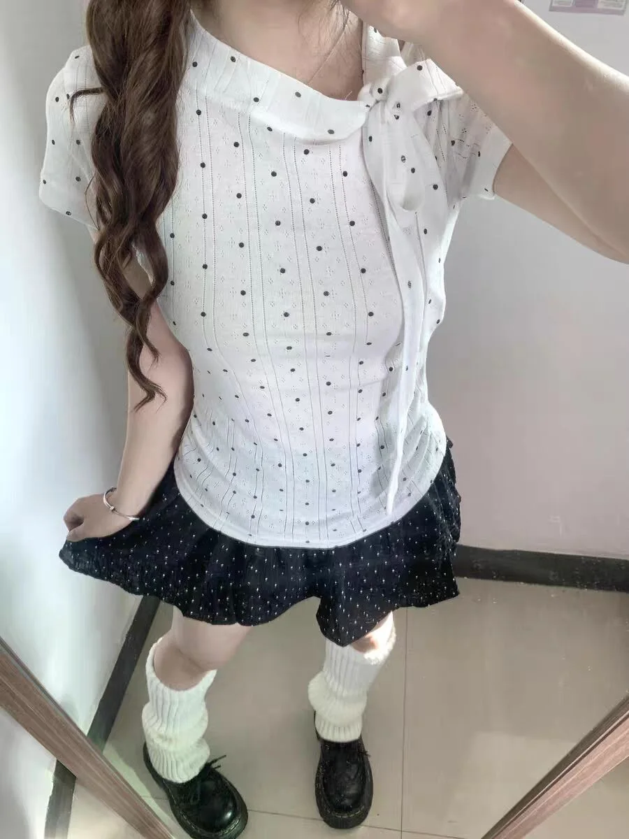Pearl Dot Top - WHITE
